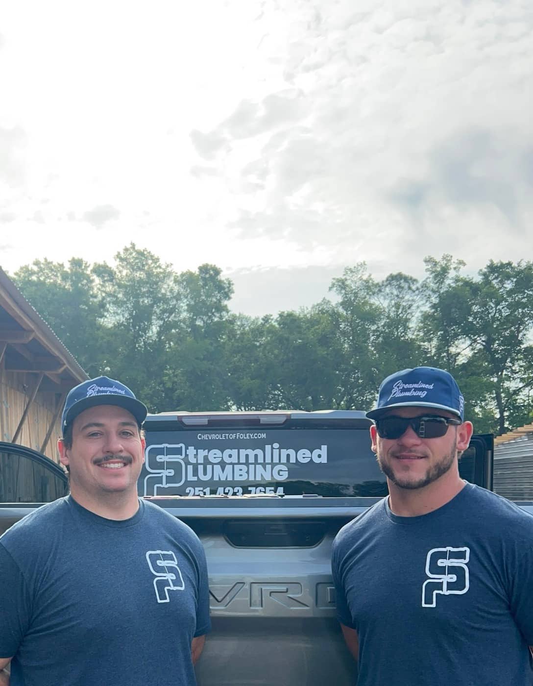 Brandon Byrd with the Streamlined Plumbing crew in Baldwin County, Alabama.